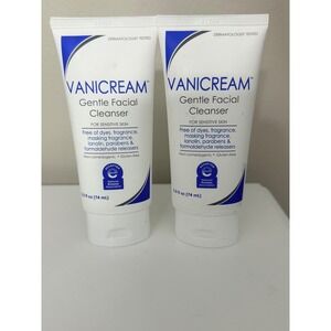 Vanicream Gentle Facial Cleanser Unisex 2.5oz White 2-Pack Sensitive Skin NWT